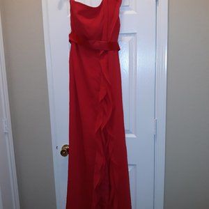Off the shoulder bridal party or prom gown